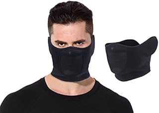 Scott Edward Breathable Ski Half Face Mask Keep Neck Ears Warm Snowboard Winter Sports, Black, M-L