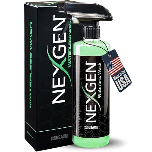 Nexgen Waterless Car Wash (16oz) - Ultimate Waterless Car Cleaner - Scratch-Free and High-Gloss Shine - On-the-Go Car Detailing - Car Cleaning Supplies - Ideal for Cars, Trucks, Boats & More!