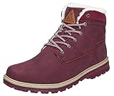  Mishansha Winterschuhe Damen Stiefel Warm Gefüttert Boots Männer Winter Schuhe Wasserdicht Arbeitsstiefel Outdoor Schneestiefel Rot Gr.37 EU