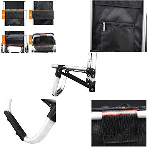 SENWEI Multifunktions-Einkaufstrolley, Küchenaufbewahrung, Mehrzweckwagen, zusammenklappbar, Aluminiumlegierung, Oxford… – Bild 8