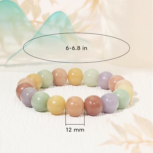 CNYTPE Natural Bodhi Beads Bracelet for Women, Zen Meditation Fidget Jewelry, Stress Relief & Anxiety Bracelet, Focus & Mindfulness, Gift for Her (Illusion Color) by CNYTPE - Used condition - Image 2