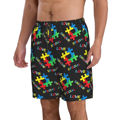 AMRANDOM Men's Casual Elastic Waist Drawstring Lightweight Workout Lounge Beach Shorts2