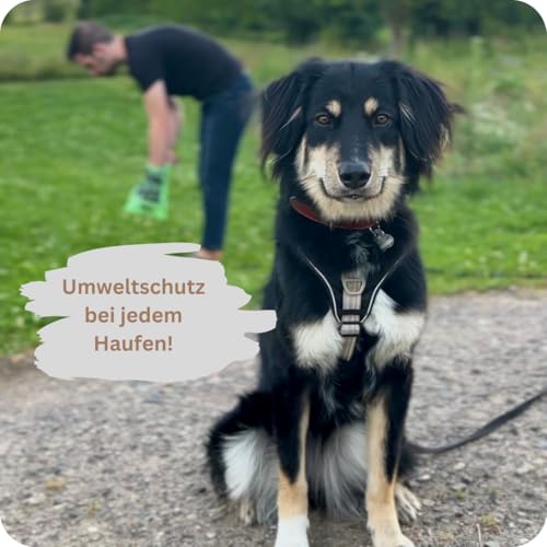 PooPick Hundekotbeutel biologisch abbaubar aus Maisstärke – plastikfrei & reißfest – 120 Hundekotbeutel auf Rolle