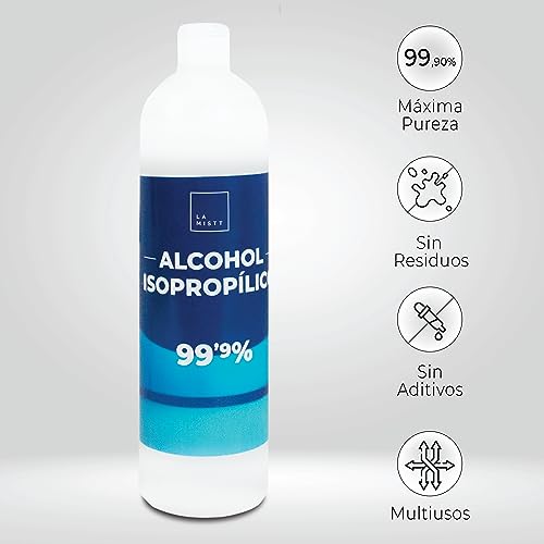 Alcohol Isopropílico 99,9% Puro | Isopropanol | Limpieza de Componentes Electrónicos. Limpieza de Superficies (3 Botellas de 1 Litro) - imagen 2