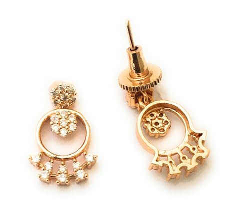 Image of Sasitrends Micro Gold Plated Peacock AD Stone Studded Jewellery Set