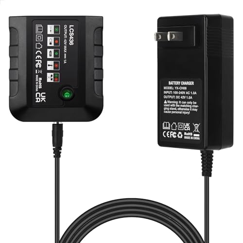 UNGINO LCS436 36V/40V Max Li-ion Battery Fast Charger Replacement for Black+Decker LCS36 LCS40, Compatible with Black and Decker LBX36 LBXR36 LBXR2036 LST136W LBX2040 LBX2540 LST540...