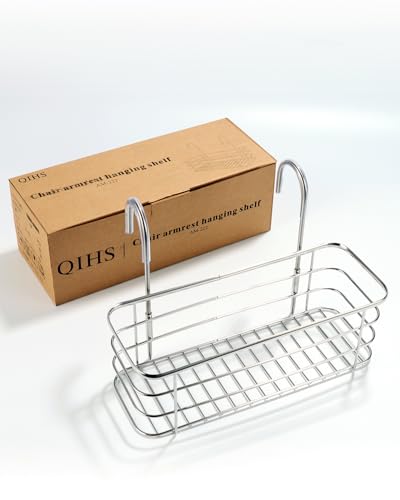QIHS, Bathroom Shower Organizer, Chair Upper Hanging Shelf, 304 Stainless Steel Seat Storage Shelf for Elderly Disabled Shower Chair Bench with Armrests