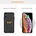 molzar MAG Series for iPhone Xs and iPhone X Case, Built-in Metal Plate for Magnetic Mount, Works with Qi-Certified Chargers, Compatible with iPhone Xs/X, Black