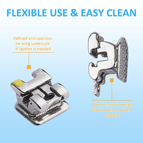 Anhuadental Orthodontic Self-Ligating Metal Bracket 0.022 Roth 345 With Hooks(20 Brackets/Pack) #TOP4