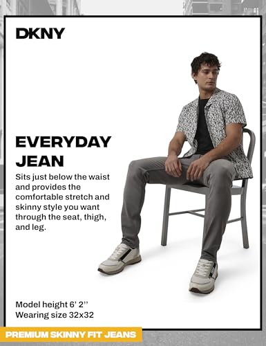 Image of DKNY Men's Skinny Jeans - Premium Soft Stretch Denim Pants | Skinny Fit Jeans for Men