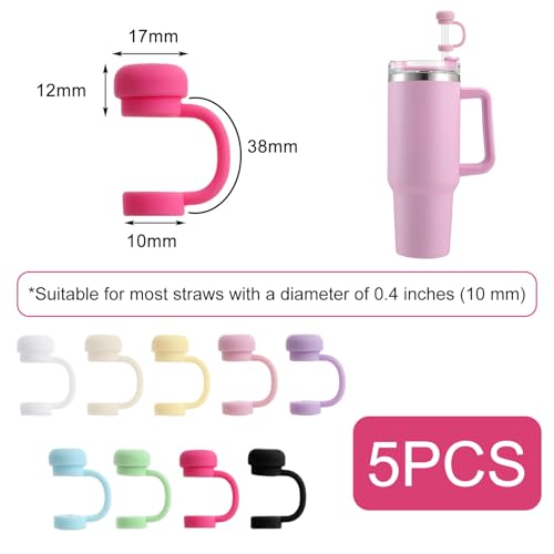 Miniatura 2 de Jatimdotin Tapas De Popote, Tapas Para Pajitas De Silicona, A Prueba De Fugas Y Polvo, Reutilizables, Tapas De Silicona Para Stanley Cup Accesorios, Adecuadas Para Pajitas De 10 Mm 9 Piezas