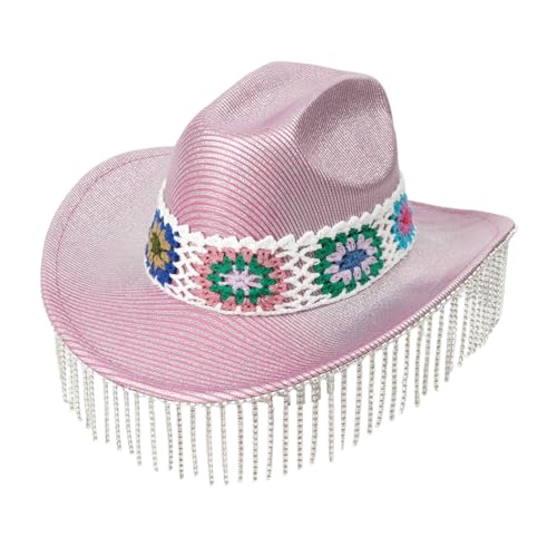 Chapeau de cowboy pour femme accessoire brillant pour souvenirs d'EVJF mémorables