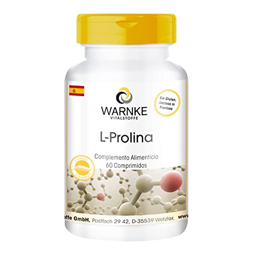 L-Prolina 500mg – Vegana – 60 comprimidos | Warnke Vitalstoffe - Calidad de farmacia alemana