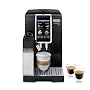 De'Longhi Dinamica Plus ECAM382.70.B, Machine Automatique à Café en Grains, Cafetière avec Technologie LatteCrema, Machine Espresso avec 18 Recettes, Écran TFT 3,5", 1450W, Noir