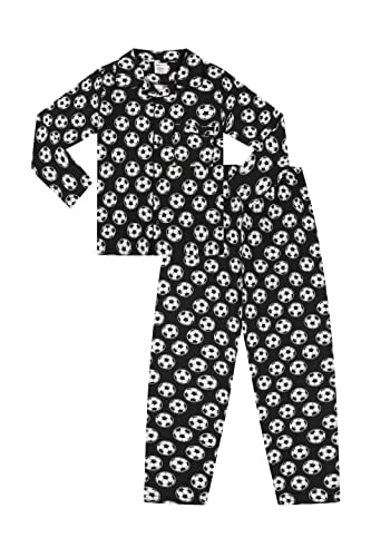 Football Wincy Long Pyjama Set Black (13 Years)