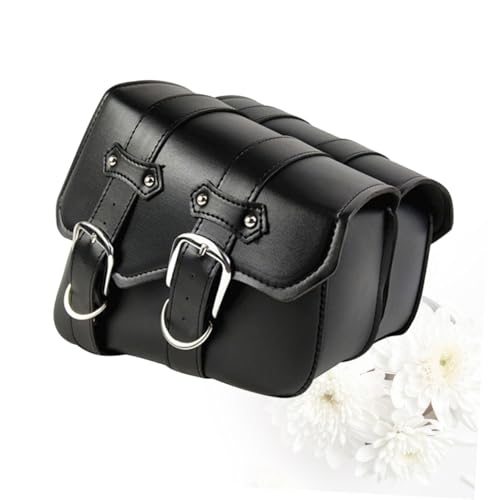 Bolsa lateral negra para motocicleta con alforja colgante de cuero PU para moto eléctrica miniatura 5