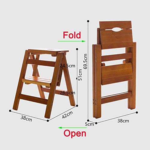 Taburete de paso multifuncional y silla de escalera plegable DASHADAO para interiores 2