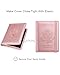 WALNEW Passport Holder for Travel, RFID Passport Cover Wallet for Women Men, PU Leather Passport Book Card Holder Case with Pen, Travelling Essentials for Flying