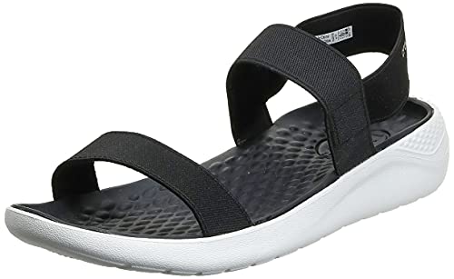 Sandália, Crocs, Literide Sandal, Black/White, 37, Feminino
