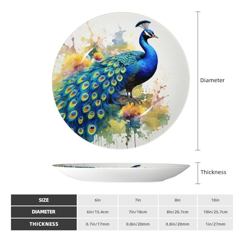 Plaque décorative en porcelaine anglaise de 20,3 cm faite à la main - 3