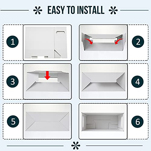 Y Yoma 4 Pack Hanging File Organizer Box Cardboard Storage Box For Letter Size Hanging File Folder Collapsible Filing Boxes Portable Desktop Folder Organizer For Home Office School Documents, White #TOP4