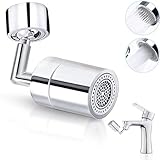 Splash Filter Faucet Bathroom - 720 Rotating Faucet Extender Aerator - 720 Rotatable Two-In-One Faucet - 4-Layer Oxygen-Enriched Splash Faucet Filter