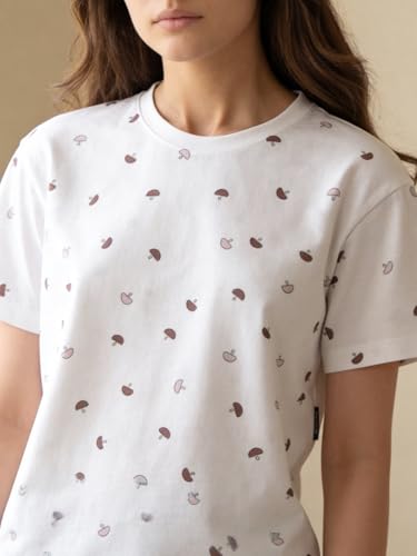 Image of Li'l Tomatoes Girls Cotton Night Suit Set | 100% Cotton Summer Co-Ord Set | Half Sleeve T-Shirt & Full Length Pajama | Soft & Breathable Printed Clothing Set | 9-16 Years