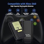 KEKUCULL Rechargeable Battery for Xbox 360 Controller, Charger Dual Charging Station Dock with 2 Pack Rechargeable Battery Compatible with Xbox 360