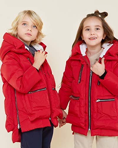 Orolay Children Hooded Down Coat Girls Quilted Puffer Jacket Boys Winter Jackets Red 150Cm #TOP3