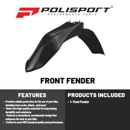 Polisport 8684700006 - Parafango Anteriore Replica Oem Realizzato In Plastica Lucida Durevole E Resistente Compatibile Con Le Moto Gas Gas In Colore Nero - 2