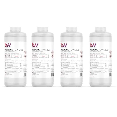 BVV Heptane 99% Lab Grade-1 Gallon (4 x 1 Quarts)