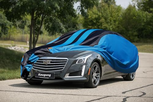 Image of Kaugung Car Cover Waterproof Custom Fit Cadillac CTS /CTS-V (2003-2019), Full Exterior Cover for Automobiles Lightweight Resistant Outdoor Sun UV Rain Dust Snow Wind Protection.