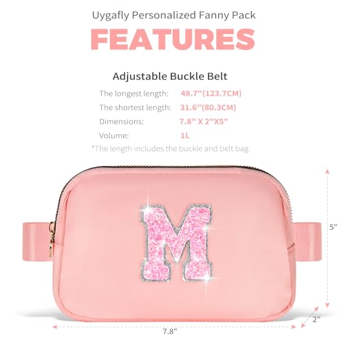Image of Uygafly Gift for Teen Girls Kids Daughter Her - Birthday Gifts for 3 4 5 6 7 8 9 10 11 12 13 Year Old Girls,Fanny Pack Crossbody Bag Purse Belt Bag Cute Trendy Stuff | Peach,M