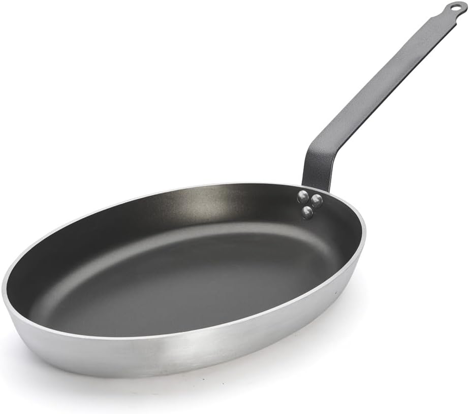 De Buyer Fish Skillet Non-Stick Chocolate Ovale L 40cm / l 28cm / H 4,5cm