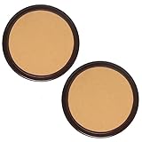 TrueCraftware- 12” Round Anti-Slip Serving Tray with Cork Surface Brown Color Set...