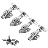 ASelected 4er Set Scharniere für Schranktüren Schranktür Scharnier Topfscharnier Eckanschlag Möbelscharniere mit Schrauben Schrankscharnier für Küchenschrank Schranktür Kleiderschrank