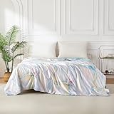 LuxeNest Kühldecke,Sommerdecke,Geblümte Sommerdecke,150x200cm,Doppelgröße,Mikrofaser,wendbar,...