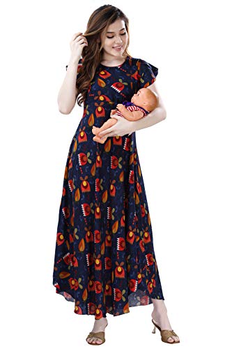 Image of AV2 Women's Viscose Regular Fit Maternity Maternity Wear Dress