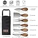 Esie Houzie Charcuterie Board Accessories - 6 Piece Cheese Knife Set Stainless Steel With Acacia Wooden Handle for Cheese Serving Cutting, Cheese Tools Butter Knife With Storage Bag Included Gift Set