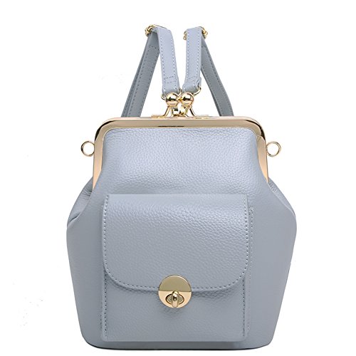 Sacs à dos de couleur unie bleu avec housse de protection été anti-UV