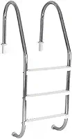 Para Piscina Em Aço Inox Com 3 Degraus Abs Reforçada inox piscina Antiderrapante e Resistente à Corrosão, Ideal para Piscinas de Fibra, Vinil e Alvenaria(Banco)