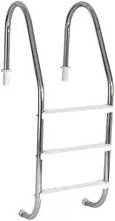 Para Piscina Em Aço Inox Com 3 Degraus Abs Reforçada inox piscina Antiderrapante e Resistente à Corrosão, Ideal para Piscinas de Fibra, Vinil e Alvenaria(Banco)
