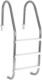Para Piscina Em Aço Inox Com 3 Degraus Abs Reforçada inox piscina Antiderrapante e Resistente à Corrosão, Ideal para Piscinas de Fibra, Vinil e Alvenaria(Banco)