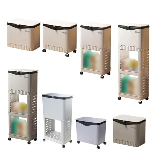Contenedor de basura durable con ruedas y diseño moderno miniatura 4