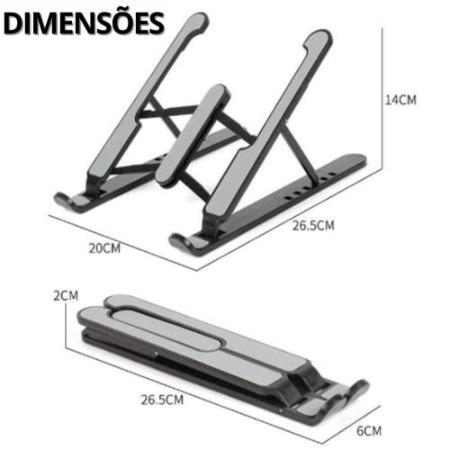 GOLLATE Base Suporte Ergonômico Para Notebook,netbook, Tablet Dobravel (Preto)
