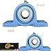 (2 Pack) Heavy Duty UCP206-19 Pillow Block Bearing, 1-3/16 inch Bore, Self-Alignment, Industrial Grade, Super Protective Seal, Chrome Steel Bearing Units, Solid Cast Iron Units