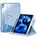 Produktbild INFILAND Hülle kompatibel mit iPad Air 2022 Hülle 5 Generation / iPad Air 4 Generation 2020 Hülle,360°drehbare Multi-Angle-Hülle,Verstellbarer Hoch-/Querformat-Ständer,Mit Stifthalter,Hellblau