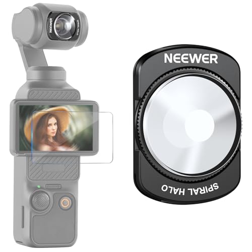 NEEWER Spiral Halo Prism Lens Filter Compatible with DJI Osmo Pocket 3 & Creator Combo Accessories, Magnetic Multicoated HD Optical Glass Gimbal Camera Effect Filter with Screen Protector, FL-C35