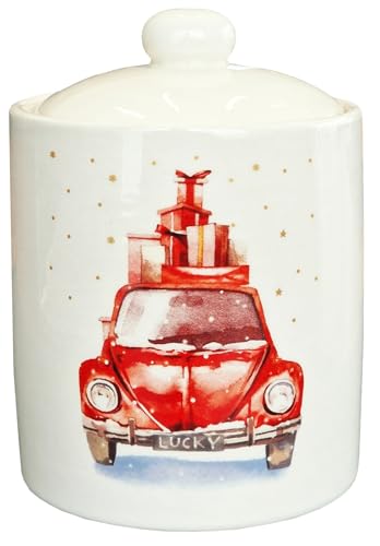 matrasa Keramik Vorratsdose Retro mit Deckel - Keksdose Plätzchendose...