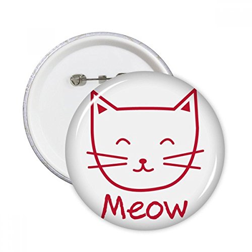 Badge chat dessin de ligne pour personnaliser vos vestes et sacs à dos au quotidien